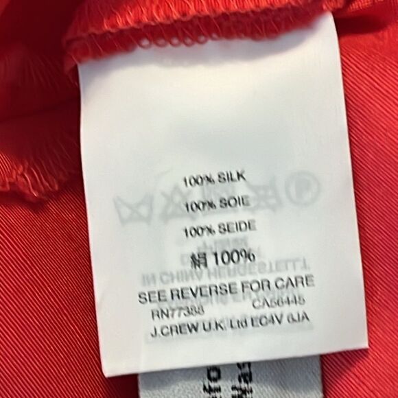 New! J. Crew One Shoulder Silk Shantung Top Pink Size 8 NWT - Picture 9 of 15